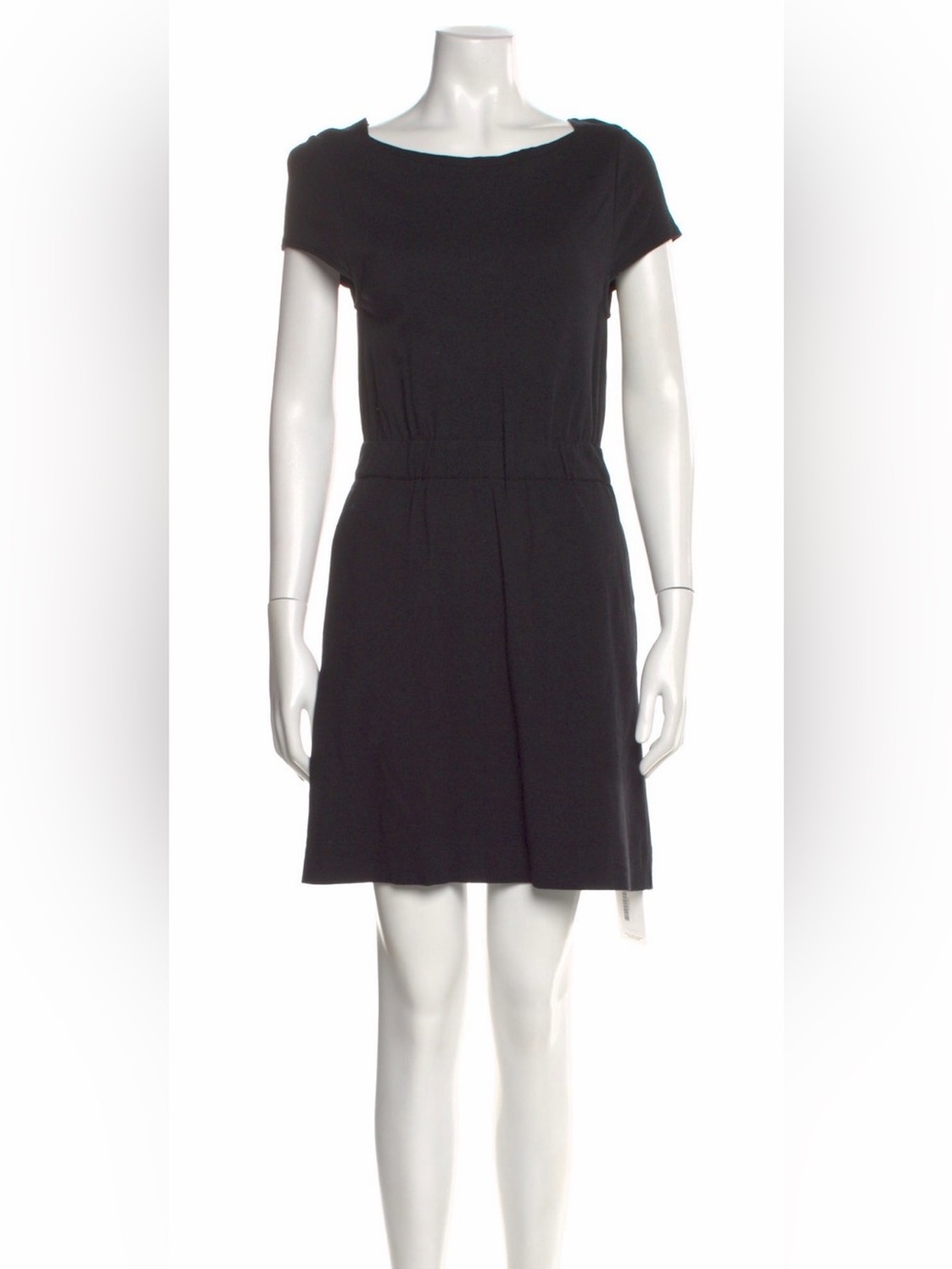 Theory Black Short-Sleeve Mini Dress